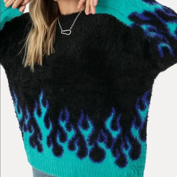 Adika Sweaters Adika One Size Flame Sweater Poshmark